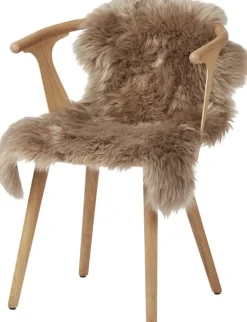 NATURES Collection Skind<90cm-up New Zealand Sheepskin, Long Wool Taupe 90x60