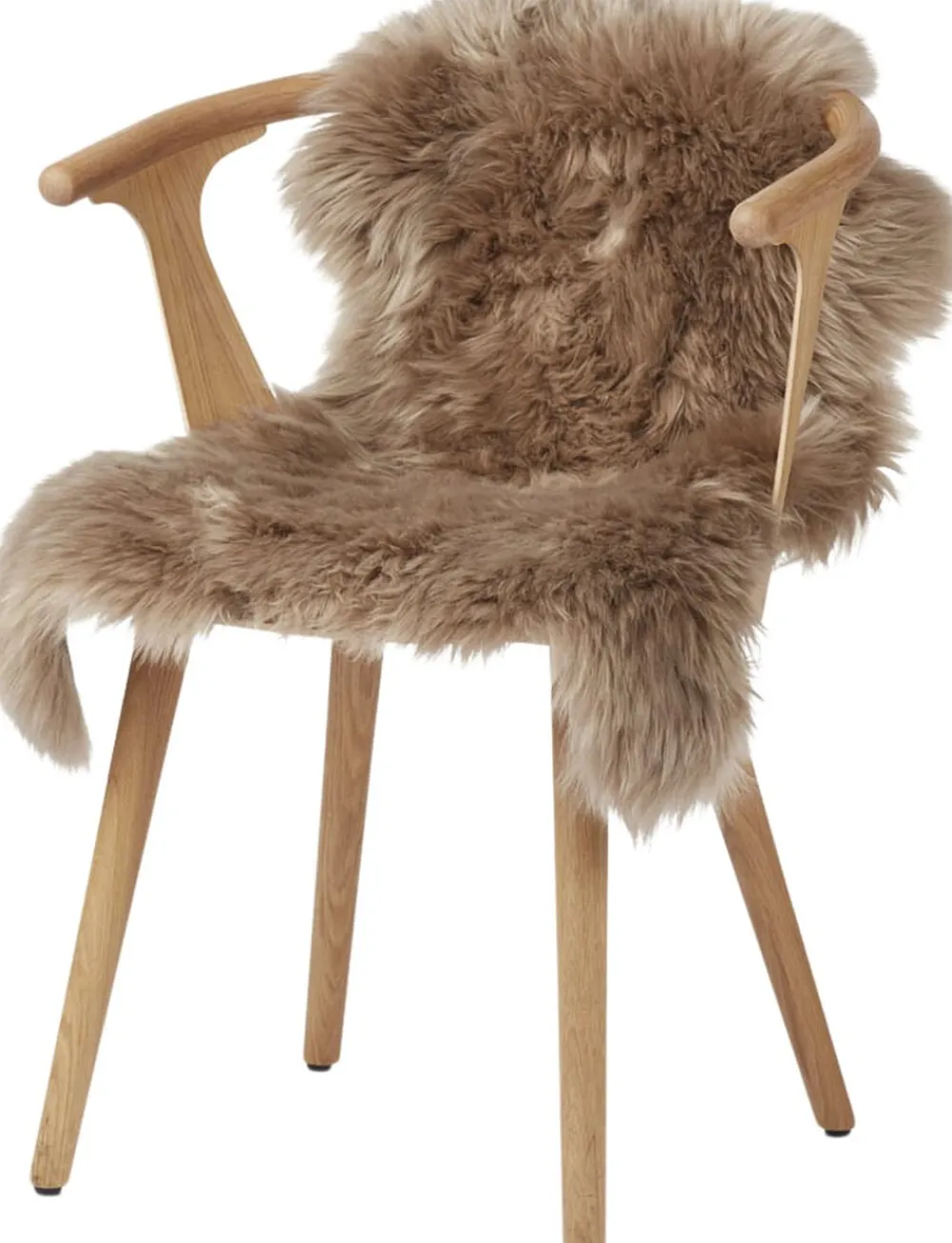 NATURES Collection Skind<90cm-up New Zealand Sheepskin, Long Wool Taupe 90x60