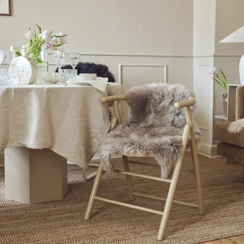 NATURES Collection Skind<90cm-up New Zealand Sheepskin, Long Wool Taupe 90x60