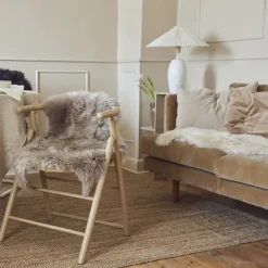 NATURES Collection Skind<90cm-up New Zealand Sheepskin, Long Wool Taupe 90x60