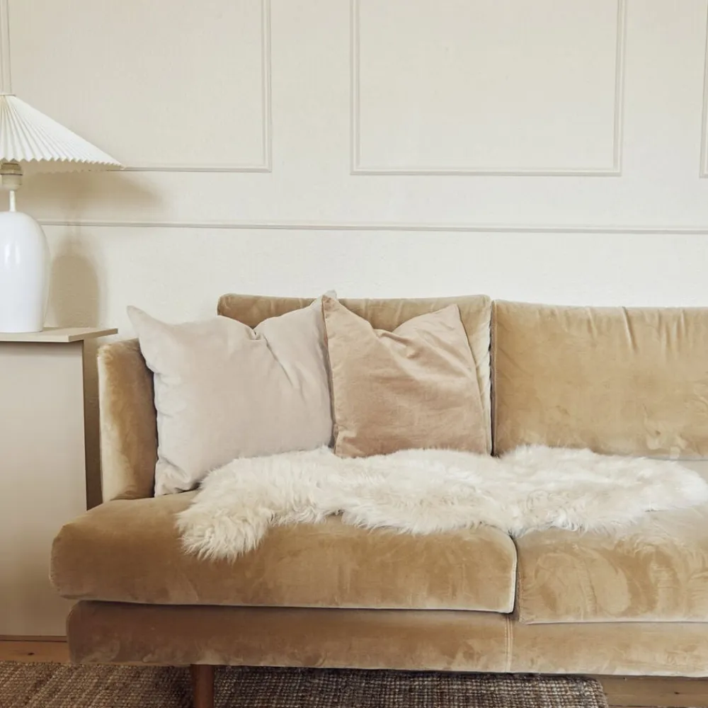 NATURES Collection Skind<90cm-up New Zealand Sheepskin, Long Wool Beige 90x60