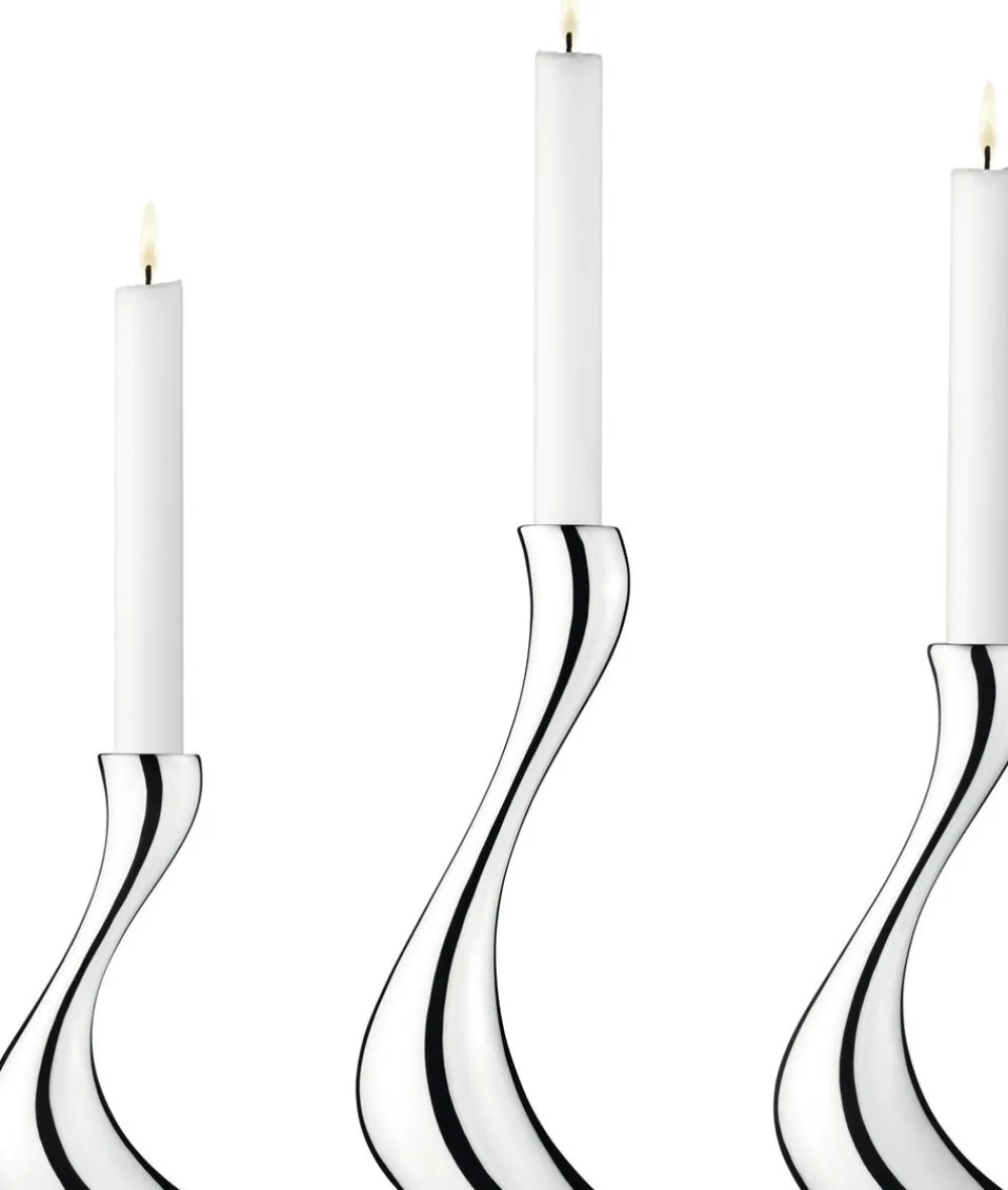 Georg Jensen Lys & Lysestager<COBRA LYSESTAGE SÆT 3 STK