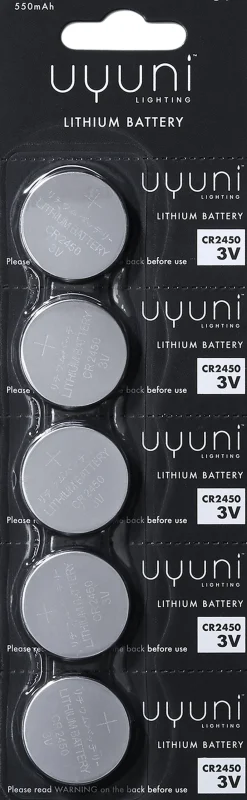 Uyuni Elektronik|Elektriske Julelys<CR2450 Battery, 3V, 550mAh - 5 pack