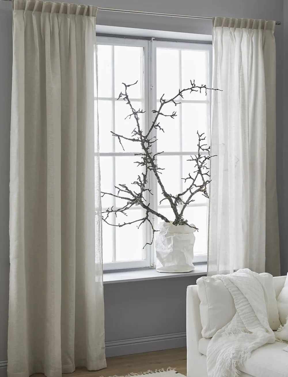 Himla Gardiner<Dalsland Curtain with heading tape Oatmeal
