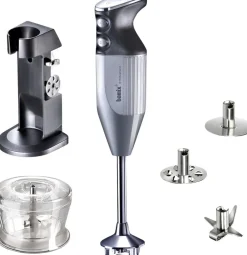 Bamix Køkkenmaskiner<Deluxe Stavblender, 200 Watt Silver grey