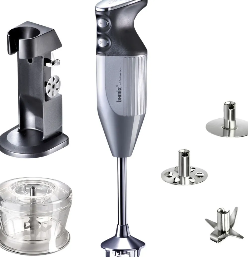 Bamix Køkkenmaskiner<Deluxe Stavblender, 200 Watt Silver grey