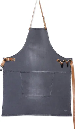 DutchDeluxes Tekstiler Til Køkkenet<Demin forklæde BBQ Style Apron Washed Grey