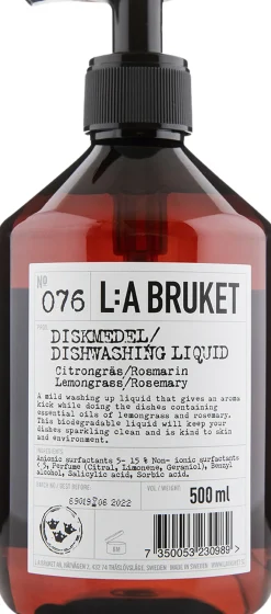 L:a Bruket Køkkenartikler<Dish Washing Liquid Lemongrass/Rosemary 500 ml