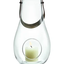 Holmegaard Lanterner<Dwl lanterne klart glas 29 cm.