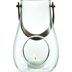 Holmegaard Lanterner<Dwl lanterne klart glas 16 cm.