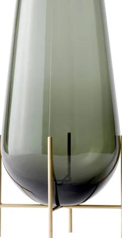 Audo Copenhagen Vaser & Urtepotteskjulere<Echasse Vase, M, Smoke/Brushed Bras