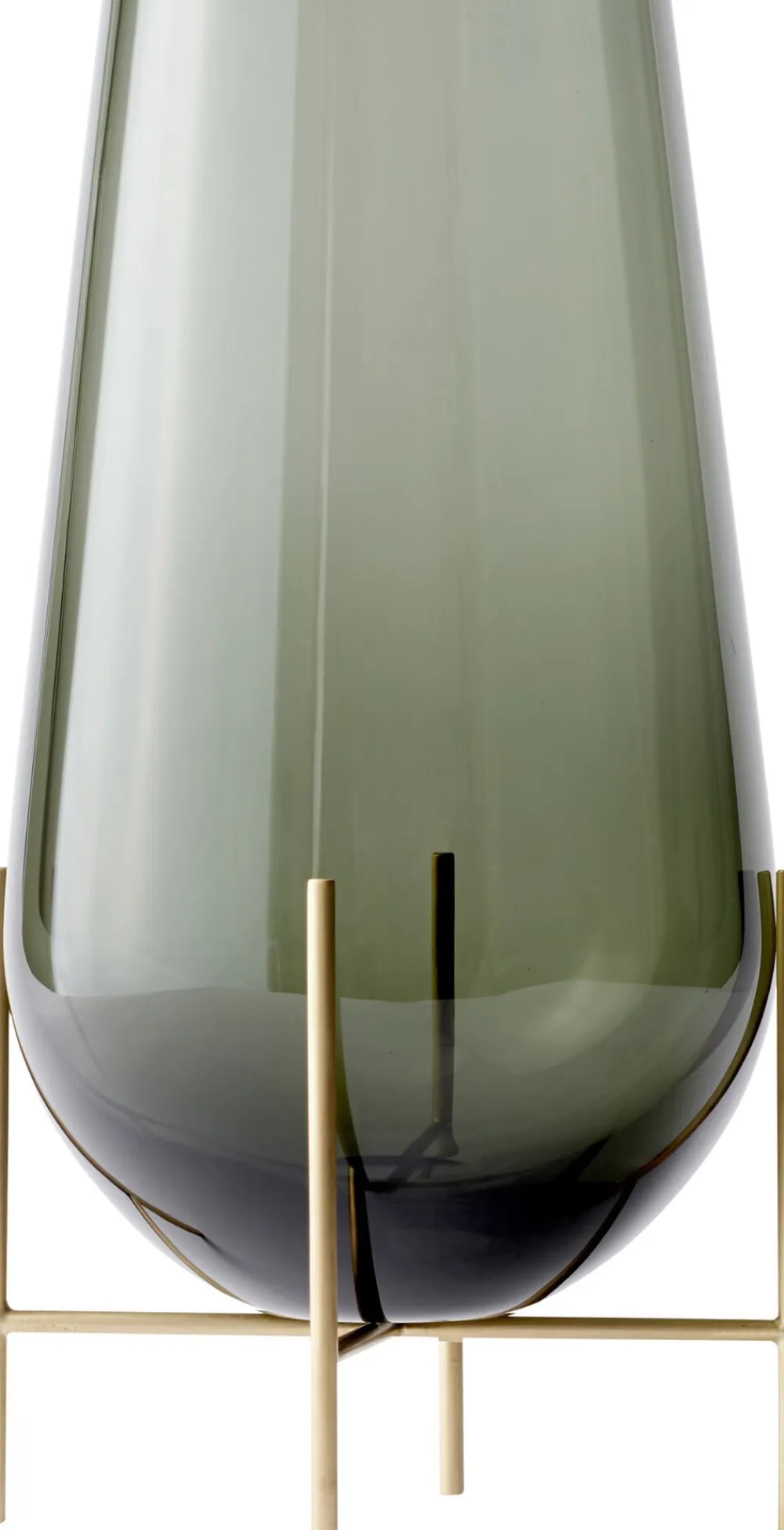Audo Copenhagen Vaser & Urtepotteskjulere<Echasse Vase, M, Smoke/Brushed Bras