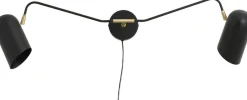 Nordal Væglamper<ERIS wall lamp, 2 arms - black