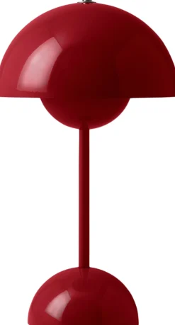 &Tradition Bordlamper|Trådløse Lamper<Flowerpot Portable Lamp VP9, Magnetic Charger Vermilion red