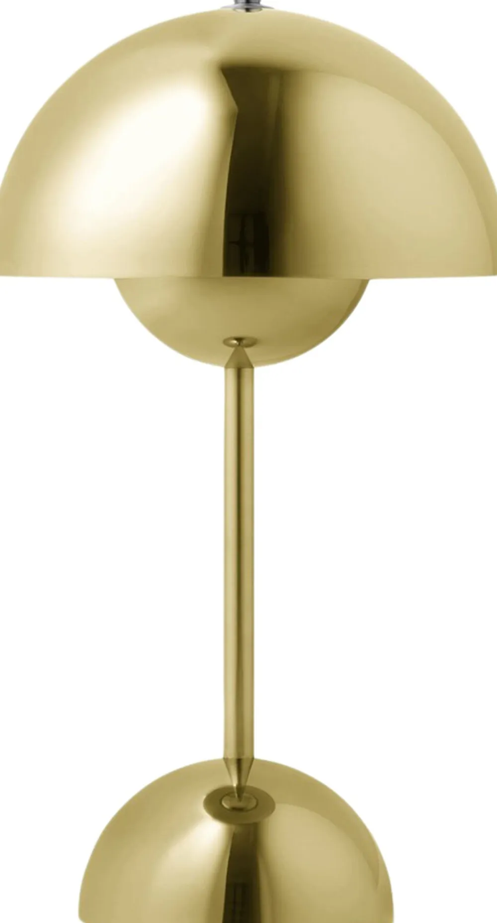 &Tradition Bordlamper|Trådløse Lamper<Flowerpot Portable Lamp VP9, Magnetic Charger Brass-plated