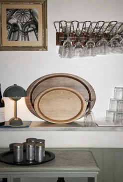&Tradition Bordlamper|Trådløse Lamper<Flowerpot Portable Lamp VP9, Magnetic Charger Stone