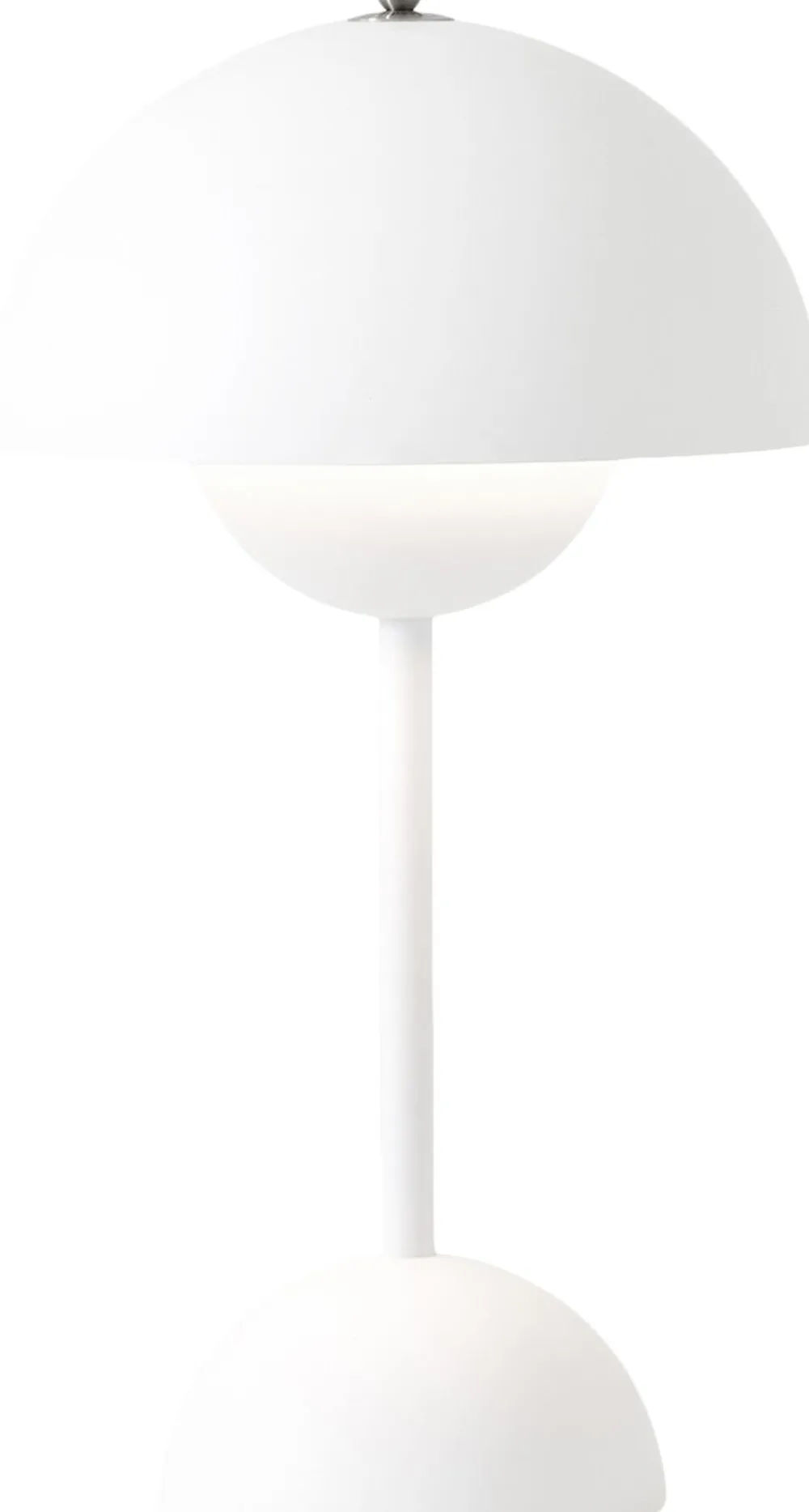 &Tradition Bordlamper|Trådløse Lamper<Flowerpot Portable Lamp VP9, Magnetic Charger Matt white