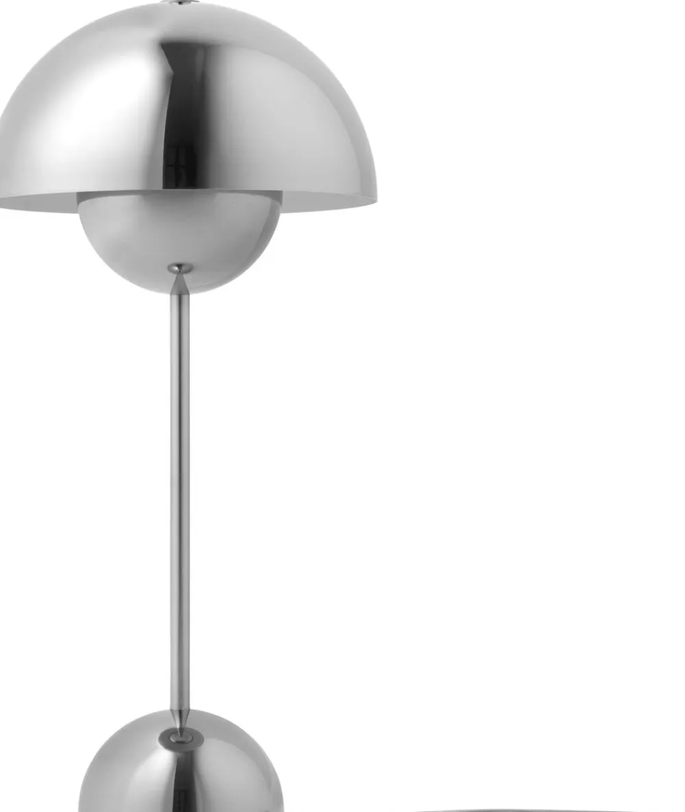 &Tradition Bordlamper<Flowerpot VP3, Table Lamp Chrome