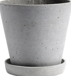 Hay Vaser & Urtepotteskjulere<Flowerpot with Saucer-Large-Grey