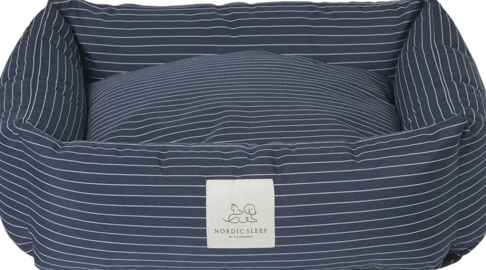 Fossflakes Til Boligens Kæledyr<Hundeseng Navy Pinstripe