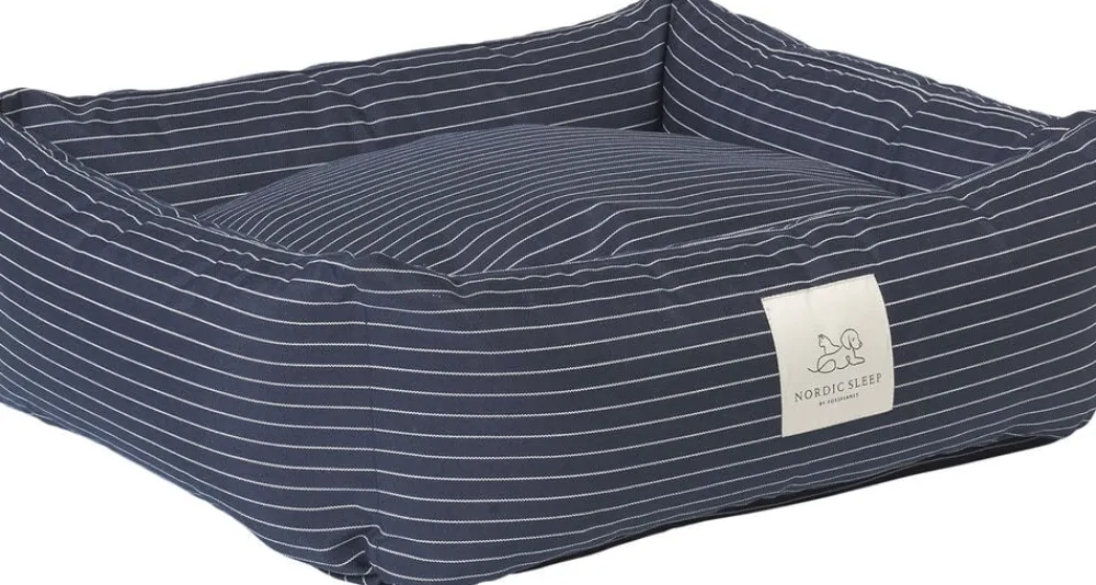 Fossflakes Til Boligens Kæledyr<Hundeseng Navy Pinstripe
