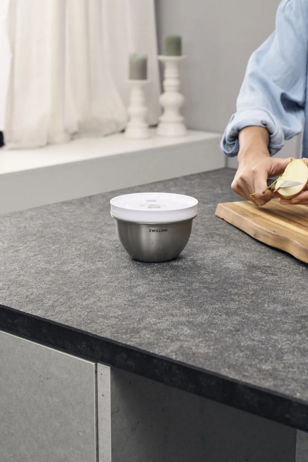 Zwilling Opbevaring<Fresh & Save BOWLS Vakuumskål S / 12 cm, Rustfrit stål, Sølv
