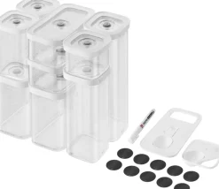 Zwilling Opbevaring<Fresh & Save CUBE Sæt S/M12 gennemsigtig-hvid