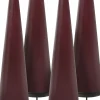 Uyuni Elektriske Julelys<Giftbox w. spike, remote, LED cone candle, Wine red, Smooth,