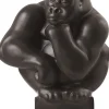 Royal Copenhagen Figurer & Skulpturer<Gorilla figur, graphite, 39 cm.
