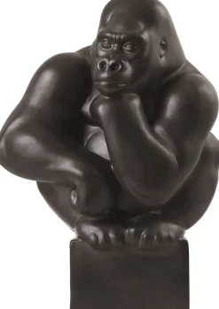 Royal Copenhagen Figurer & Skulpturer<Gorilla figur, graphite, 39 cm.
