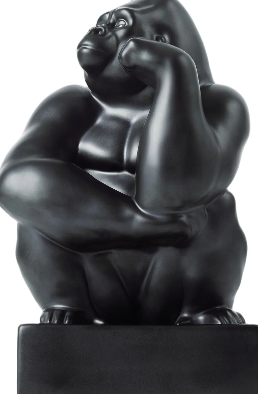 Royal Copenhagen Figurer & Skulpturer<Gorilla hånd mod kinden, 21 cm