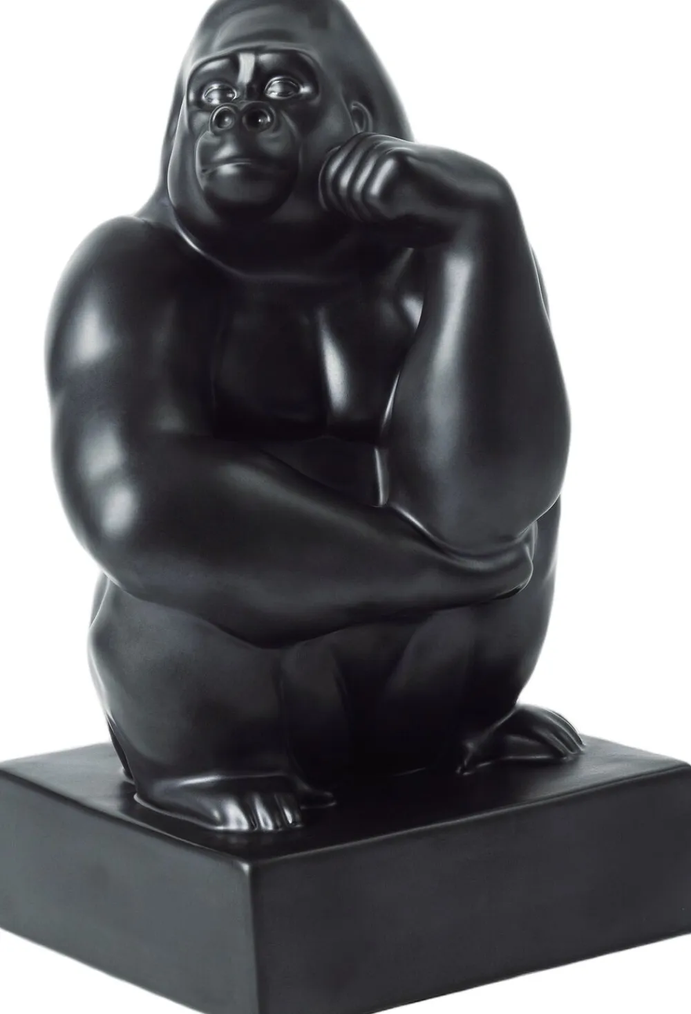 Royal Copenhagen Figurer & Skulpturer<Gorilla hånd mod kinden, 21 cm