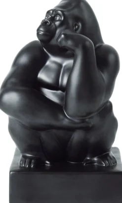 Royal Copenhagen Figurer & Skulpturer<Gorilla hånd mod kinden, 21 cm