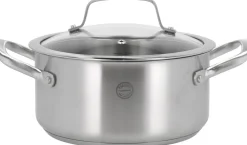 Pillivuyt Gourmet Gryder & Pander<Gryde med glaslåg Roya 3 liter 20 cm Rustfrit stål