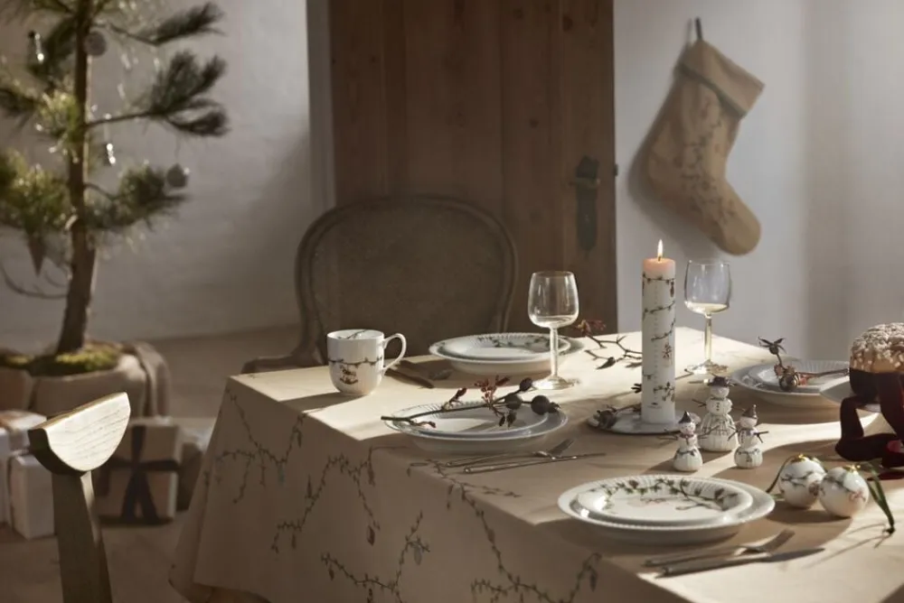 Kähler Tekstiler Til Borddækning|Juletekstiler<Hammershøi Christmas Dug 150x370 cm sand