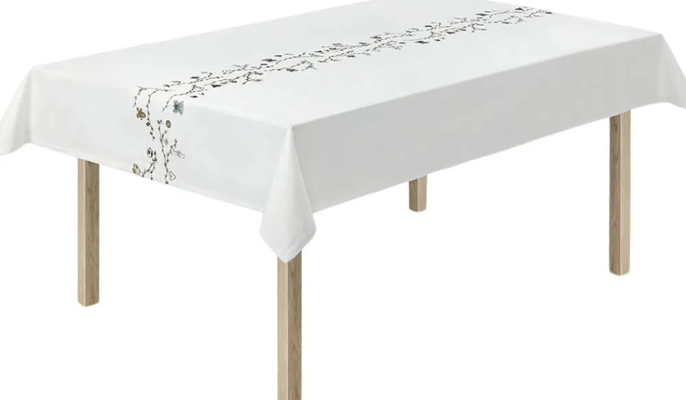 Kähler Tekstiler Til Borddækning|Juletekstiler<Hammershøi Christmas Dug 150x320 cm hvid m. deko