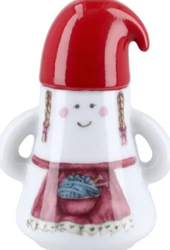 Kähler Julepynt<Hammershøi Christmas Nissemor Ø6 cm hvid m. deko