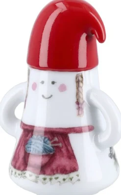 Kähler Julepynt<Hammershøi Christmas Nissemor Ø6 cm hvid m. deko