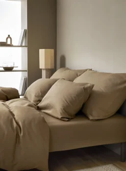 Høie Sengetøj & Lagner<Harmoni stonewashed pudebetræk Gylden beige