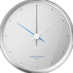 Georg Jensen Ure & Vejrstationer<HENNING KOPPEL WALL CLOCK 10CM POLISHED SS