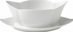 Royal Copenhagen Tilbehør Til Bordet<Hvid Riflet 55 cl. sovseskål