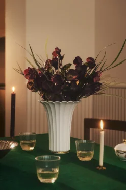 Royal Copenhagen Vaser & Urtepotteskjulere<Hvid vase med guldkant, 23 cm