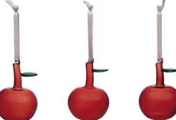 Iittala Juletræspynt<glas æble 3-pak rød