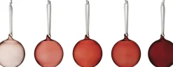 Iittala Juletræspynt<glaskugler 8 cm 5-pak rød