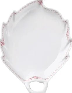 Royal Copenhagen Skåle & Fade<Koral Riflet Blonde Bladformet asiet 23 cm