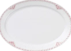 Royal Copenhagen Skåle & Fade<Koral Riflet Blonde Fad ovalt 28 cm