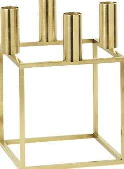 Audo Copenhagen Adventsstager<Kubus 4, Candle Holder, Gold-plated