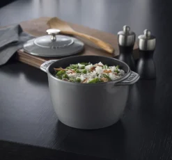 Staub Gryder & Pander<La Cocotte Ris Cocotte 16 cm / 1,75 l, Rund, Grafitgrå, Støb