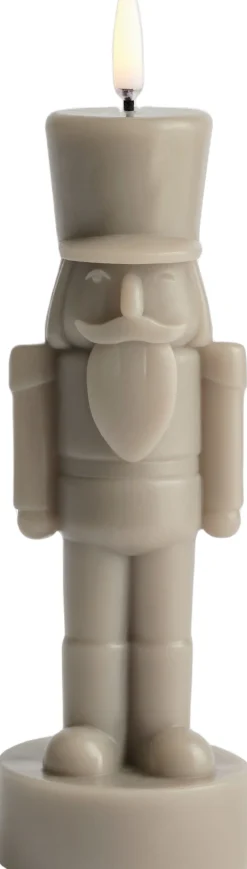 Uyuni Elektriske Julelys<LED candle, Nutcracker, Sandstone, Smooth, 7x21 cm