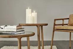 Uyuni Lys & Lysestager|Elektriske Julelys<LED Pillar Candle - Nordic White - 7,8 x 20 cm